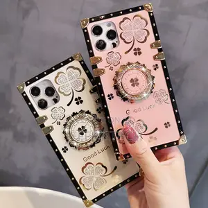iPhone 13 Pro Max 12 11 XR 7 8 Bling Glitter Lucky Flower S