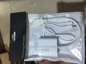 Hdtv to Vga/Av Adapter White