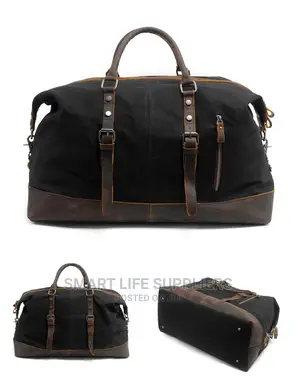 Waxed Canvas Leather Duffel Bag