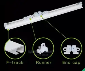 Staright White Curtain Track Rail