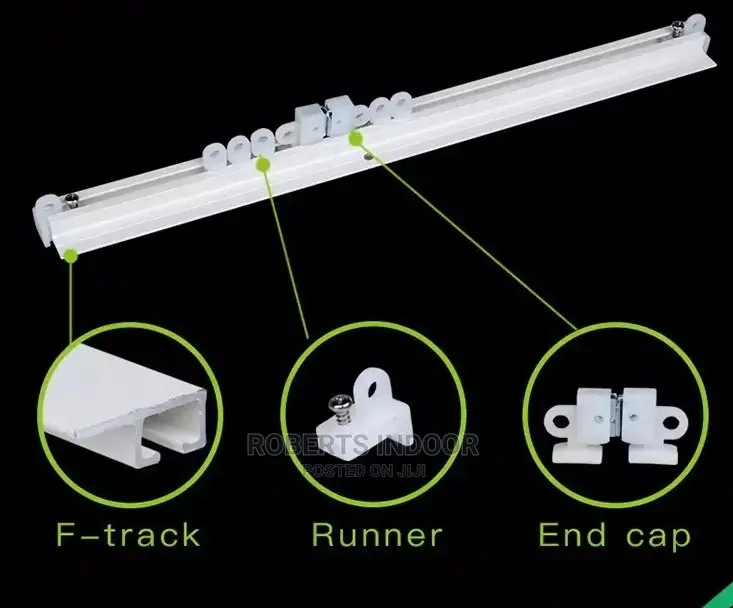 Staright White Curtain Track Rail