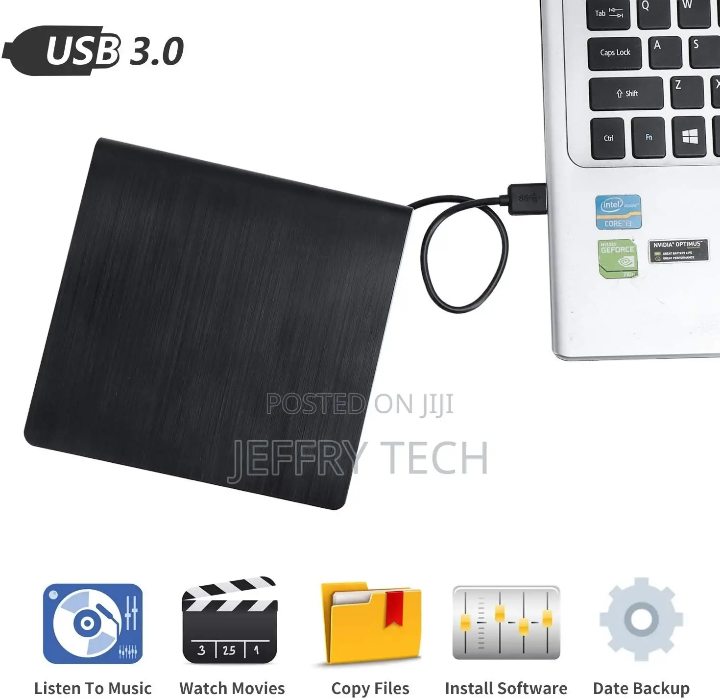 External Cd/Dvd Drive, USB 3.0 Cd Player DVD Drive Rom +/-Rw