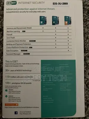 Eset Internet Security, 03 User, 01 Year