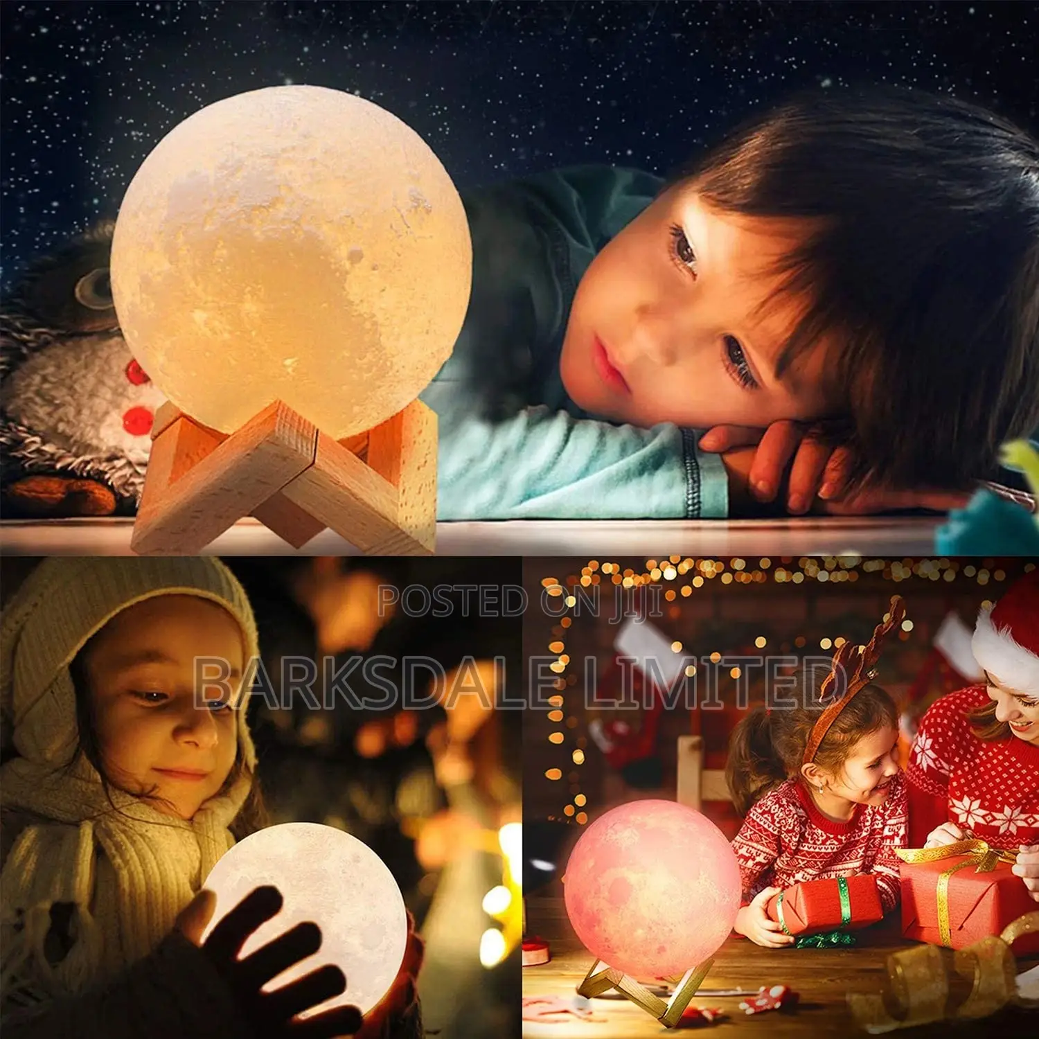 Moon Light Lamp Remote Rechargeable LED Table Bedside
