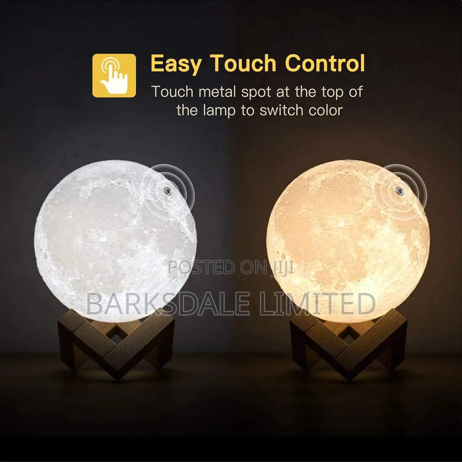 Moon Light Lamp Remote Rechargeable LED Table Bedside