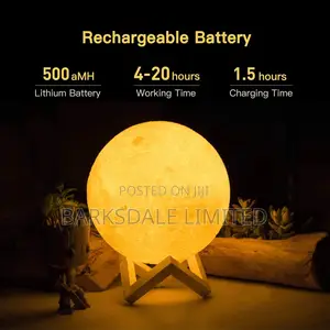 Moon Light Lamp Remote Rechargeable LED Table Bedside
