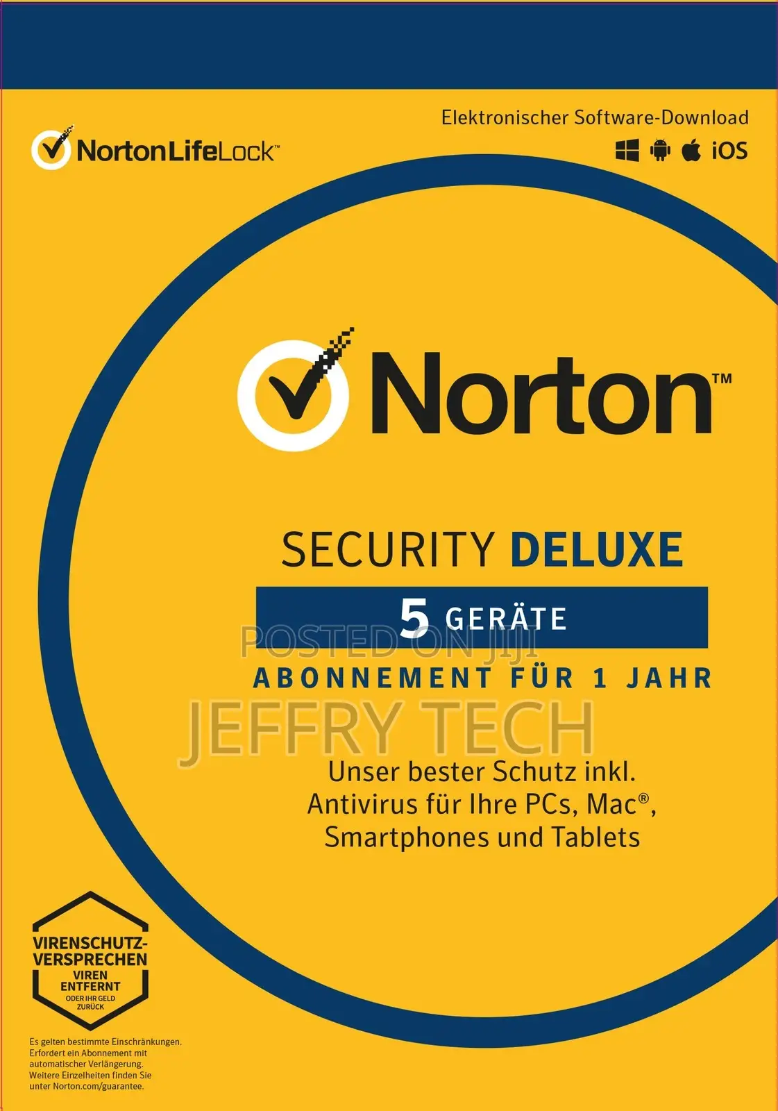 NORTON Security Deluxe 2022 5devices 5pc/Mac/Android 2023