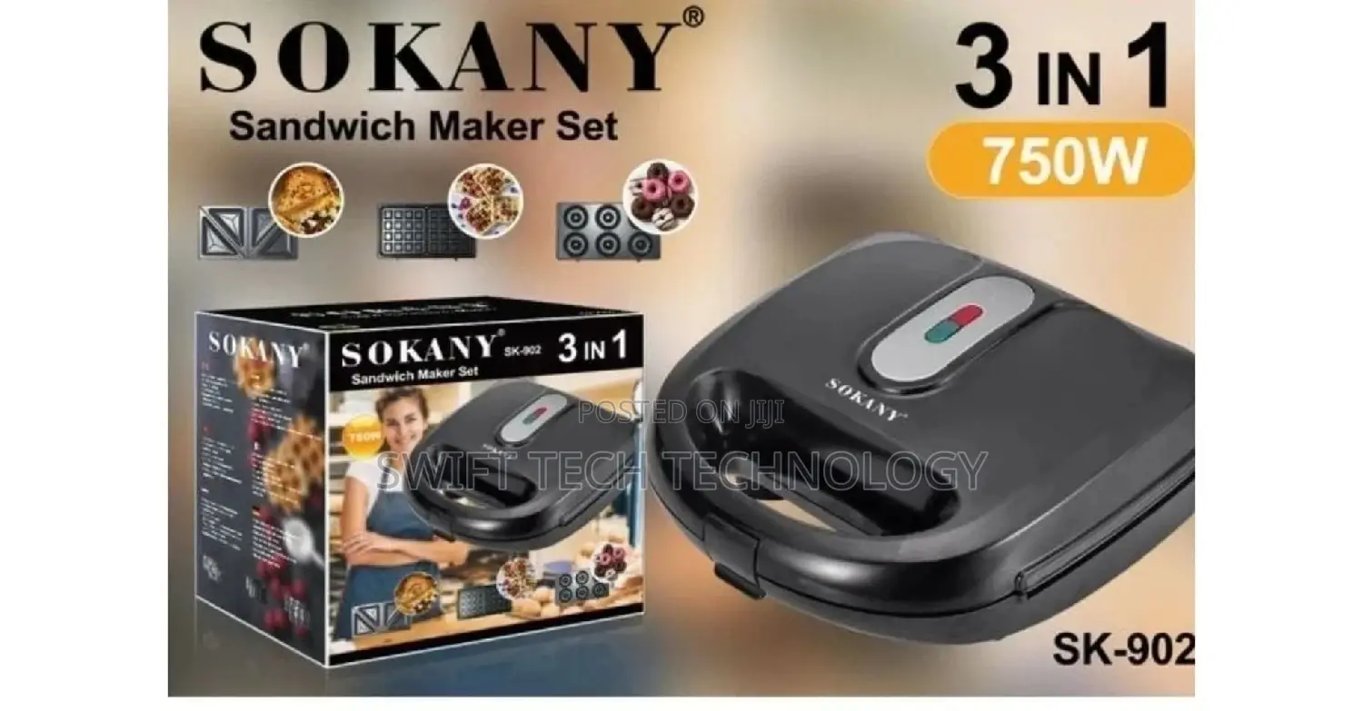 Sokany 3 in 1 Sandwich Maker