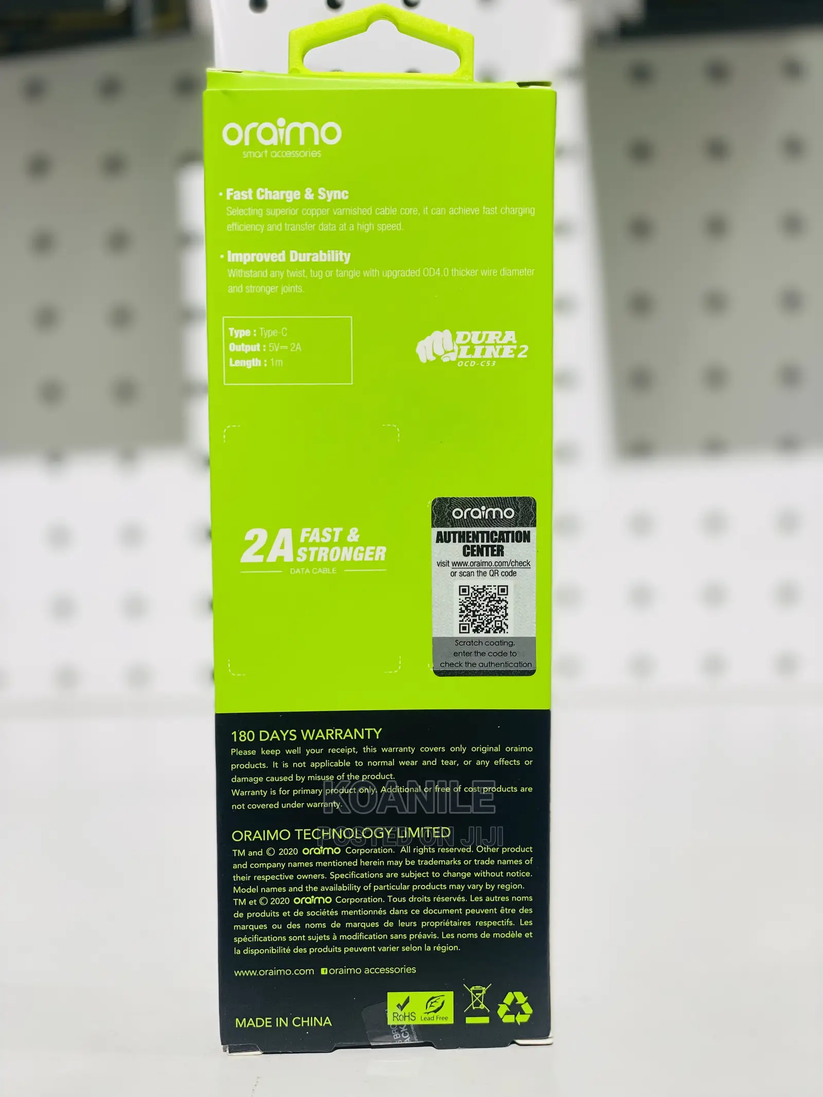 Oraimo Type C Cable (Authentic)