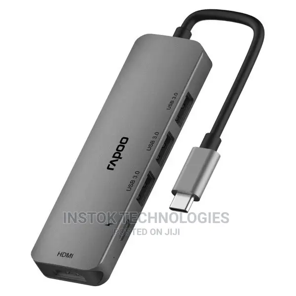 Rapoo Xd100c Multifunction (5 in 1) USB Adapter (Grey)
