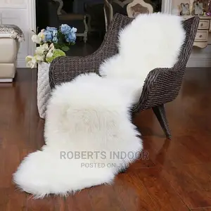 White Faux Far Carpet