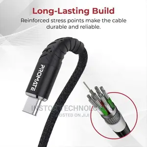 Promate Ccord-1 Fabric Braided Usb-C Data Sync Charge Cabl