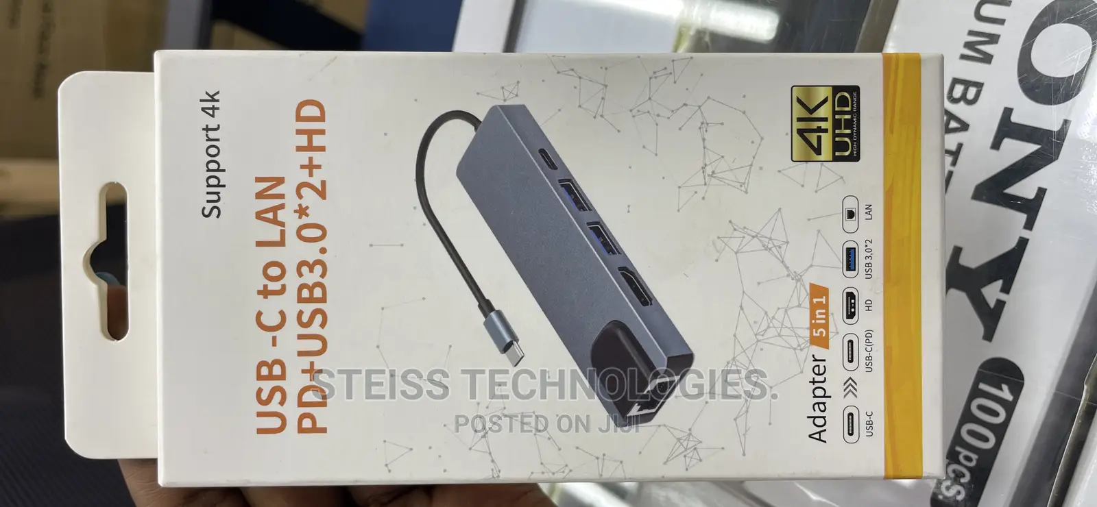 USB C to Lan Pd +Usb3.0*2+Hd