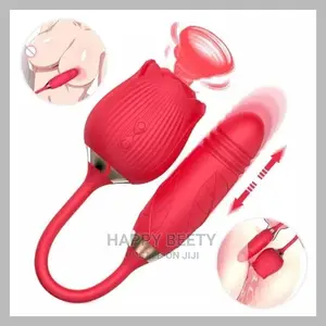 Rose Sucker for Clitoris Stimulation and Thrusting Dildo