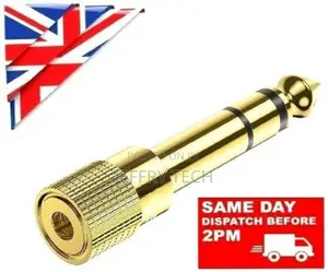 SMALL to BIG Headphone Adapter Converter Plug 3.5mm to 6.35m