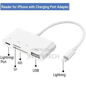 For Apple iPhone iPad Ios15 8-Pin to SD TF Card Reader USB A