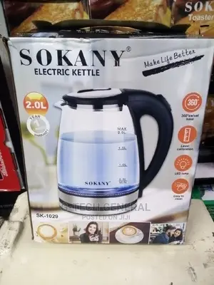 Sokany Automatic Electric Cordless Kettle 2L - Glass