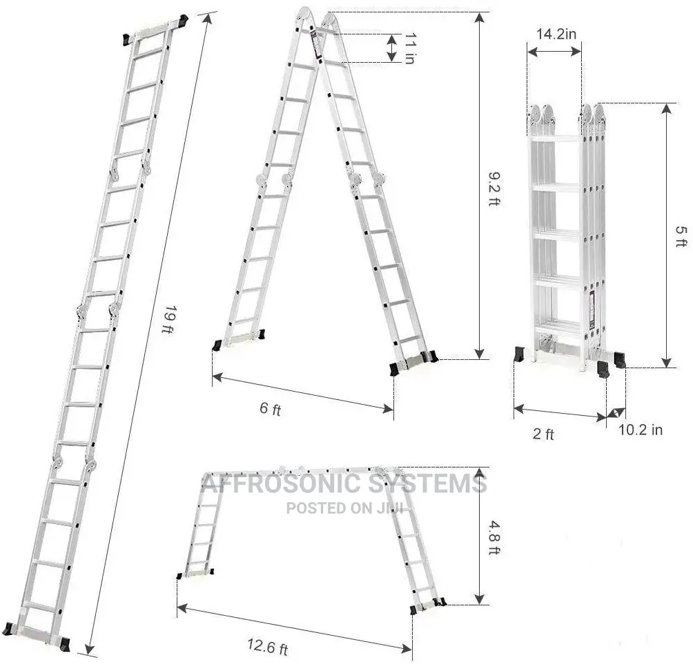 4by5(20ft) Alluminium Ladder (Multipurpose)