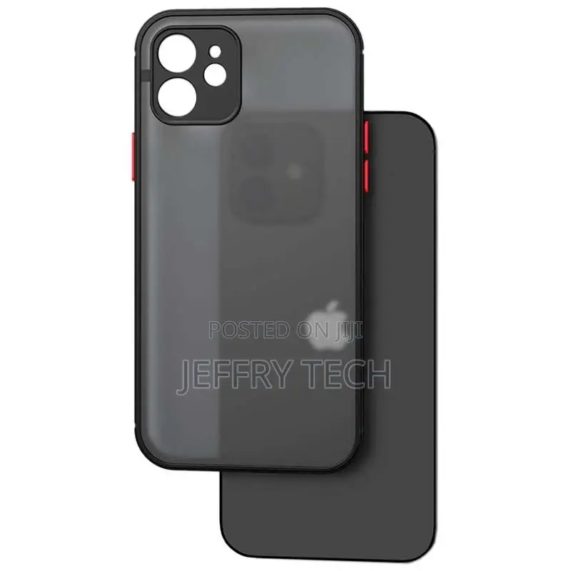 iPhone 11 Dual Matte Case Black+Red