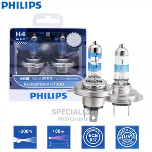 Philips Racingvision GT200 H4 Halogen Car Headlight Bulbs