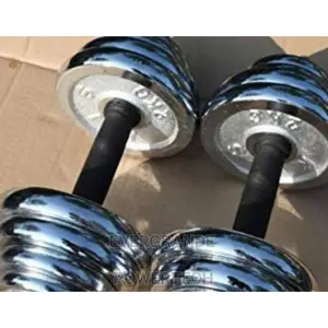 Affordable 10kg Adjustable Chrome Dumbells.