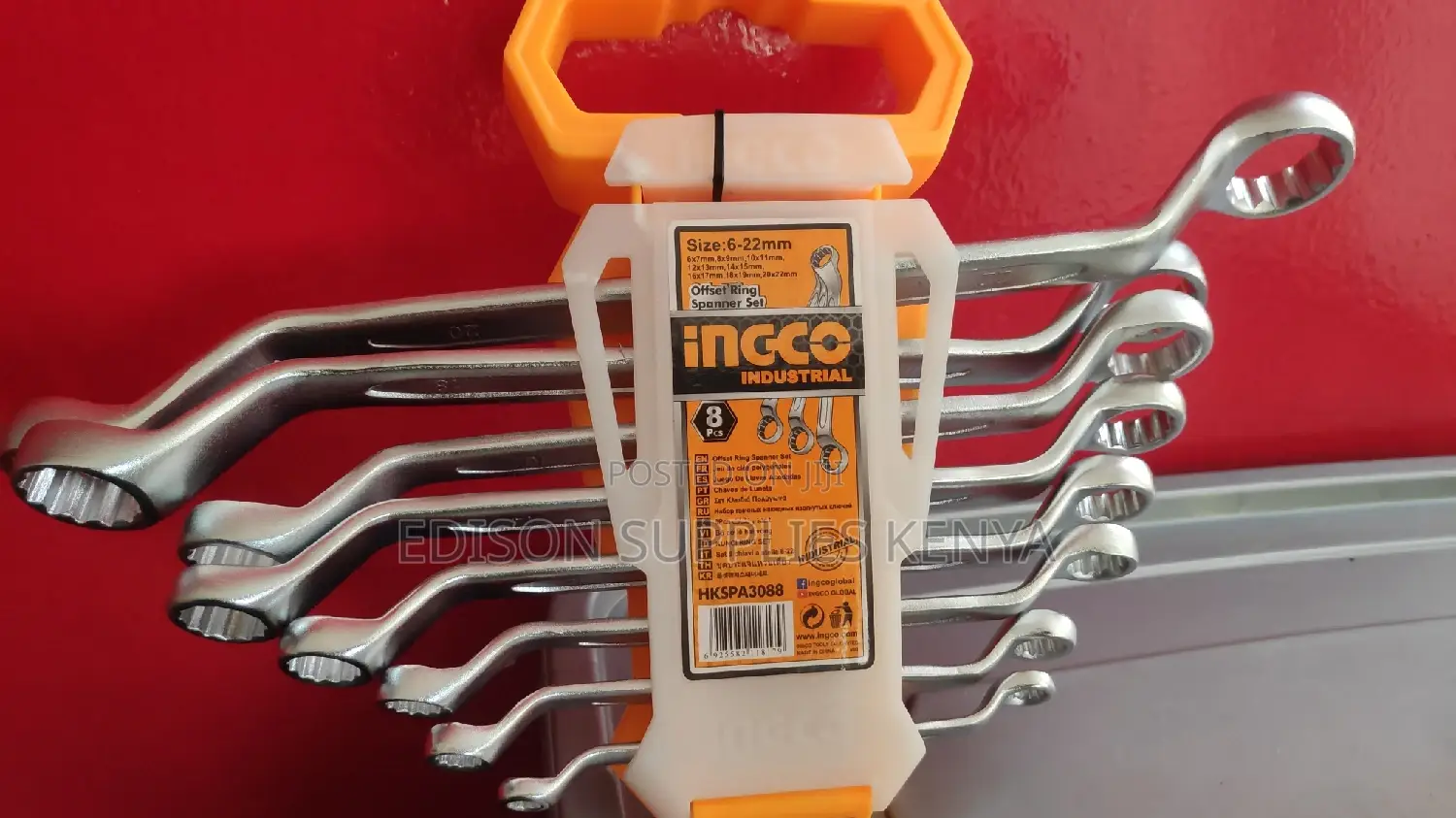 Spanner Set Offset Ring 8 PCS 6-22mm Ingco