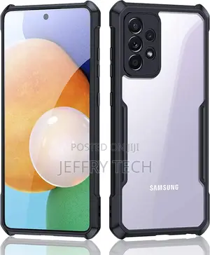 Samsung A73 5g Clear Acrylic Back Cover With TPU Frame Shock