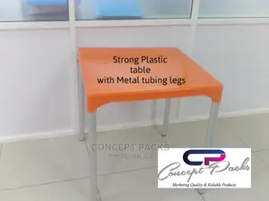 OFFER Strong Plastic Table With Metal Tubing Legs