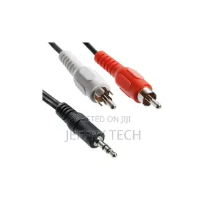 Jack 3.5mm Stereo to RCA Male Audio Cable, Length: 5m