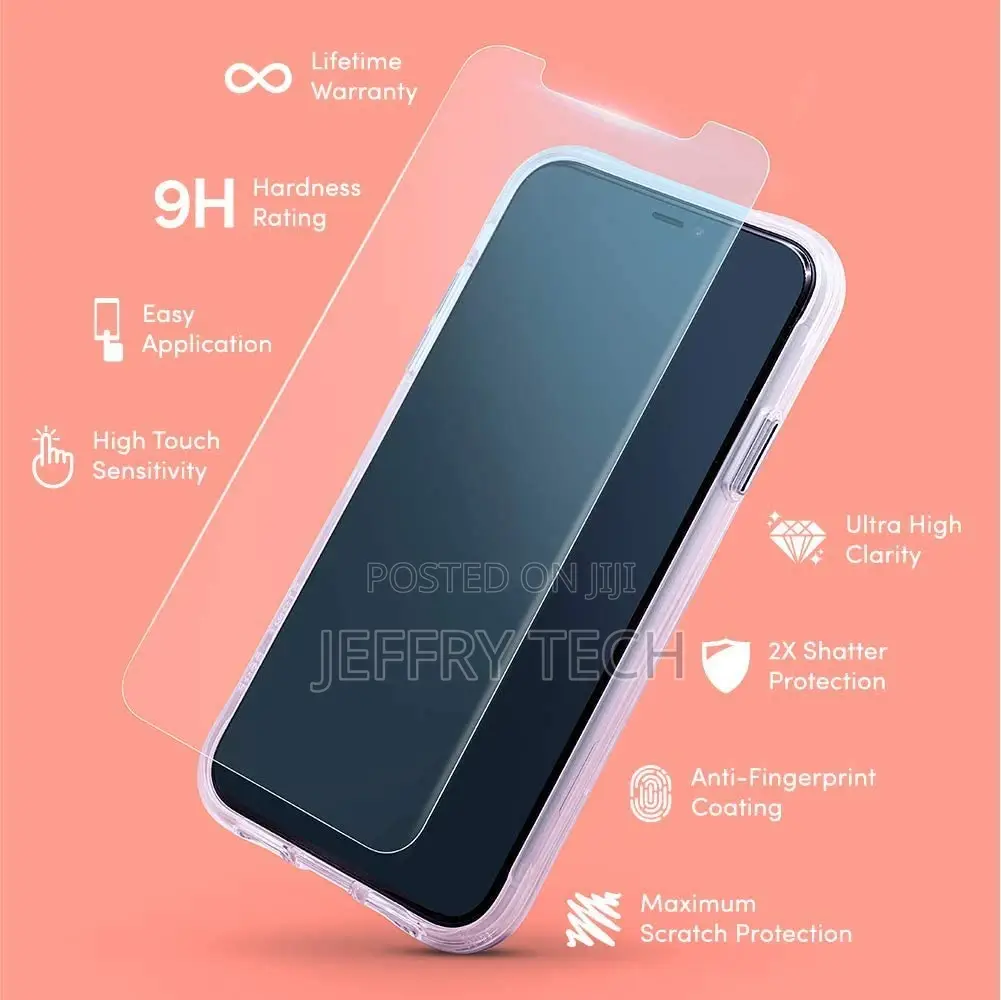 Glass Screen Protector for iPhone 12 Pro Max (5G) - 9H Hardn