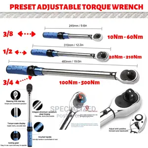 Preset Adjustable Torque Wrench