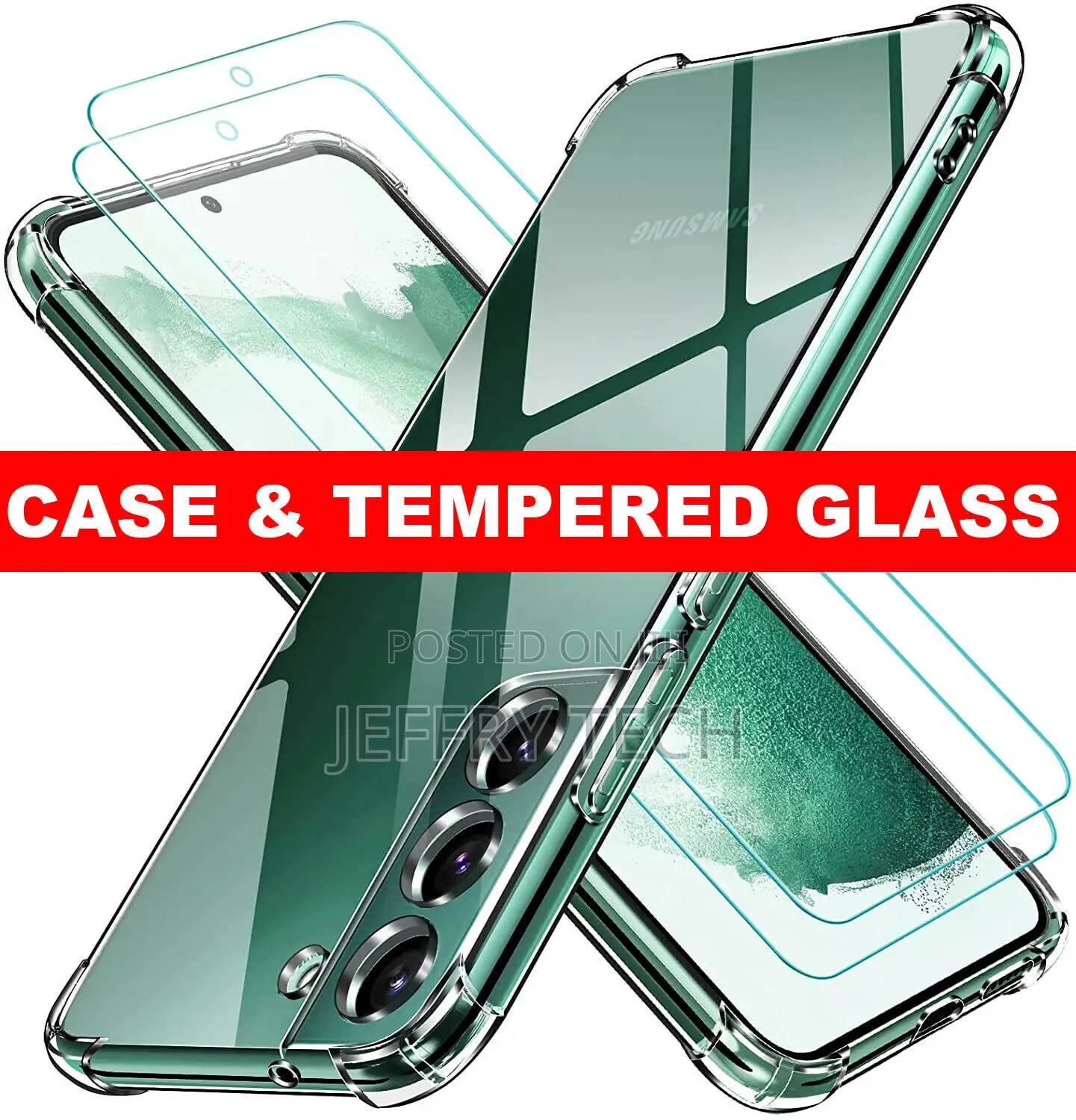 Samsung Galaxy S22 Ultra S22 + Case Cover / Tempered Glass S