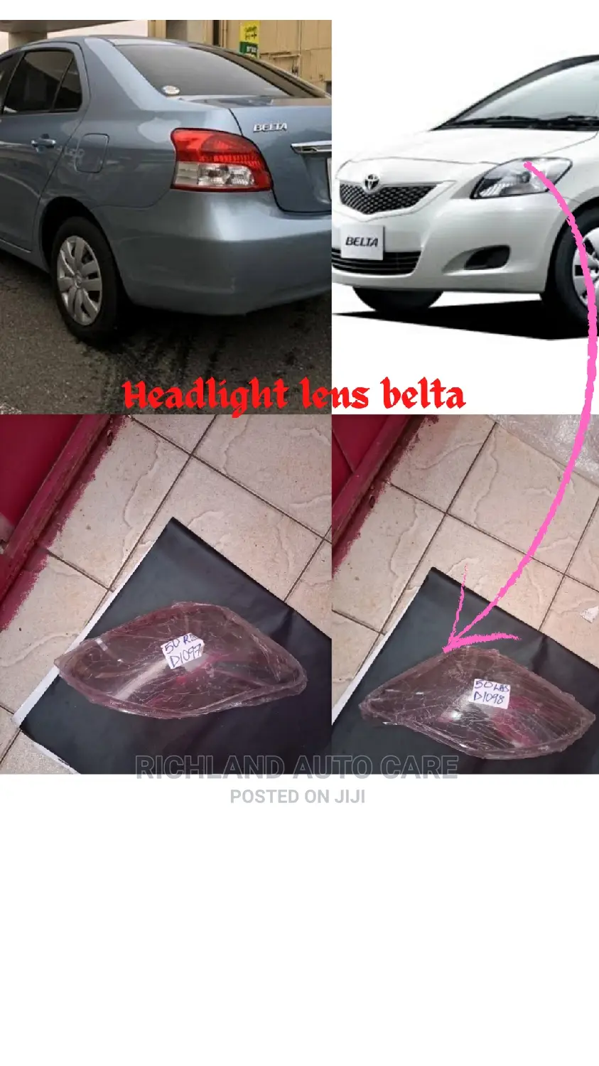 Headlight Lens Belta 2010