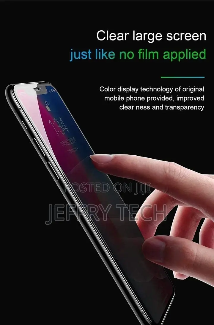 For iPhone 11 Privacy Full Glass Screen Protector - Black By
