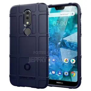 Rugged Shield Silicone Full Cover Case for Nokia 7.1 5.84"