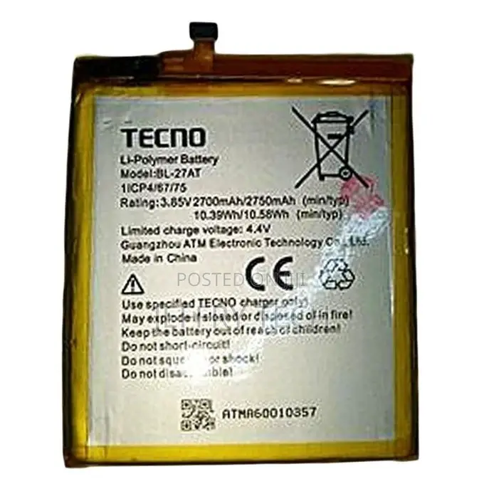 Tecno Phantom 6 Battery -Silver Yellow
