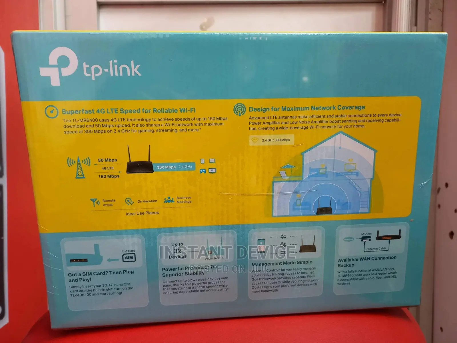 Tp-Link 300 Mbps Wifi 4G LTE SIM Card Router