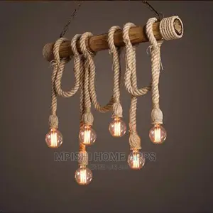 6 Head Rope Bamboo Pendant Lights