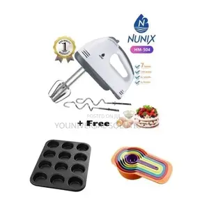 Nunix Hand Mixer Plus Free Muffin Tray Measuring Cups