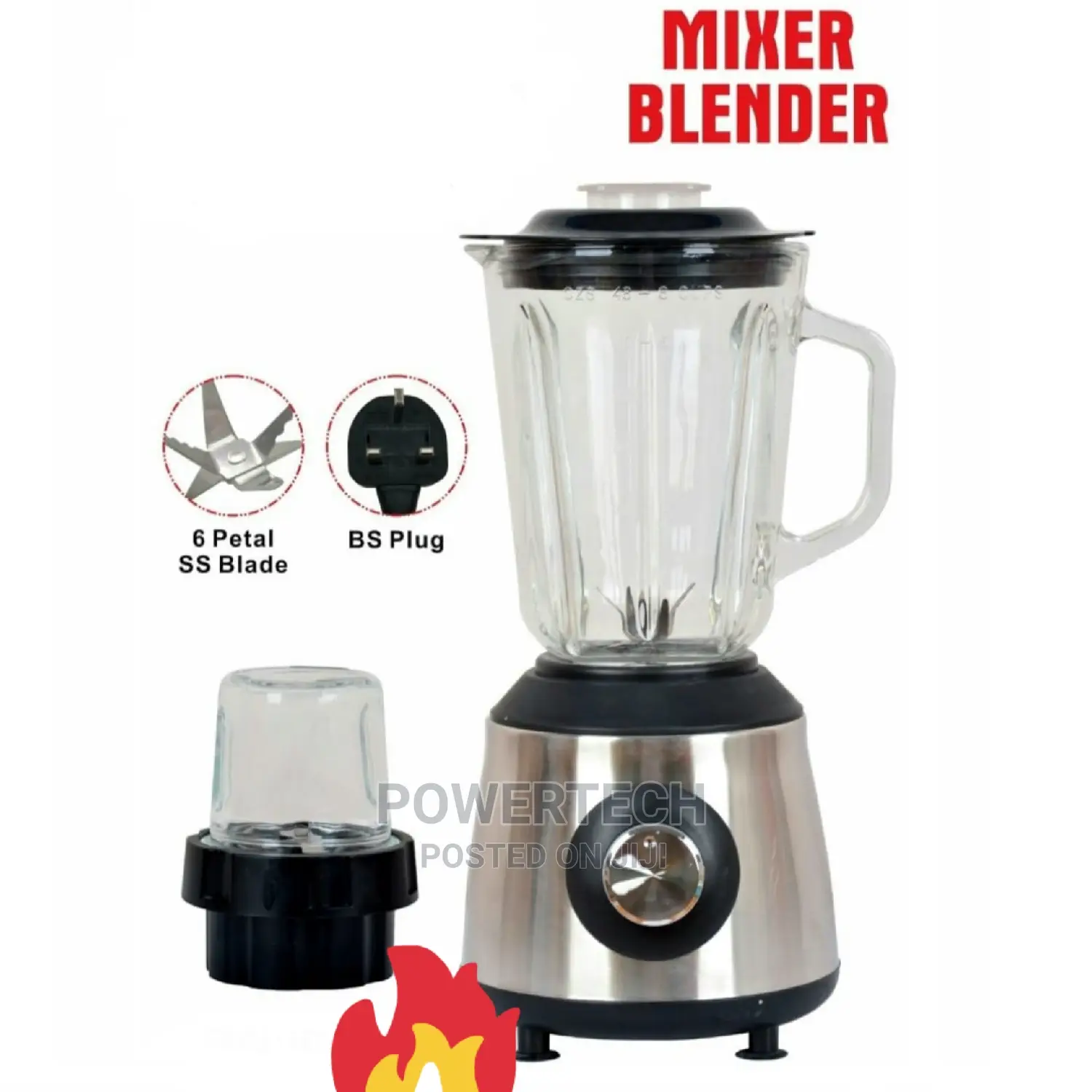 Rashnki 2 in 1 Glass Jar Blender.