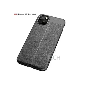 iPhone 11 Pro Max , Shockproof Original Leather Pattern Back