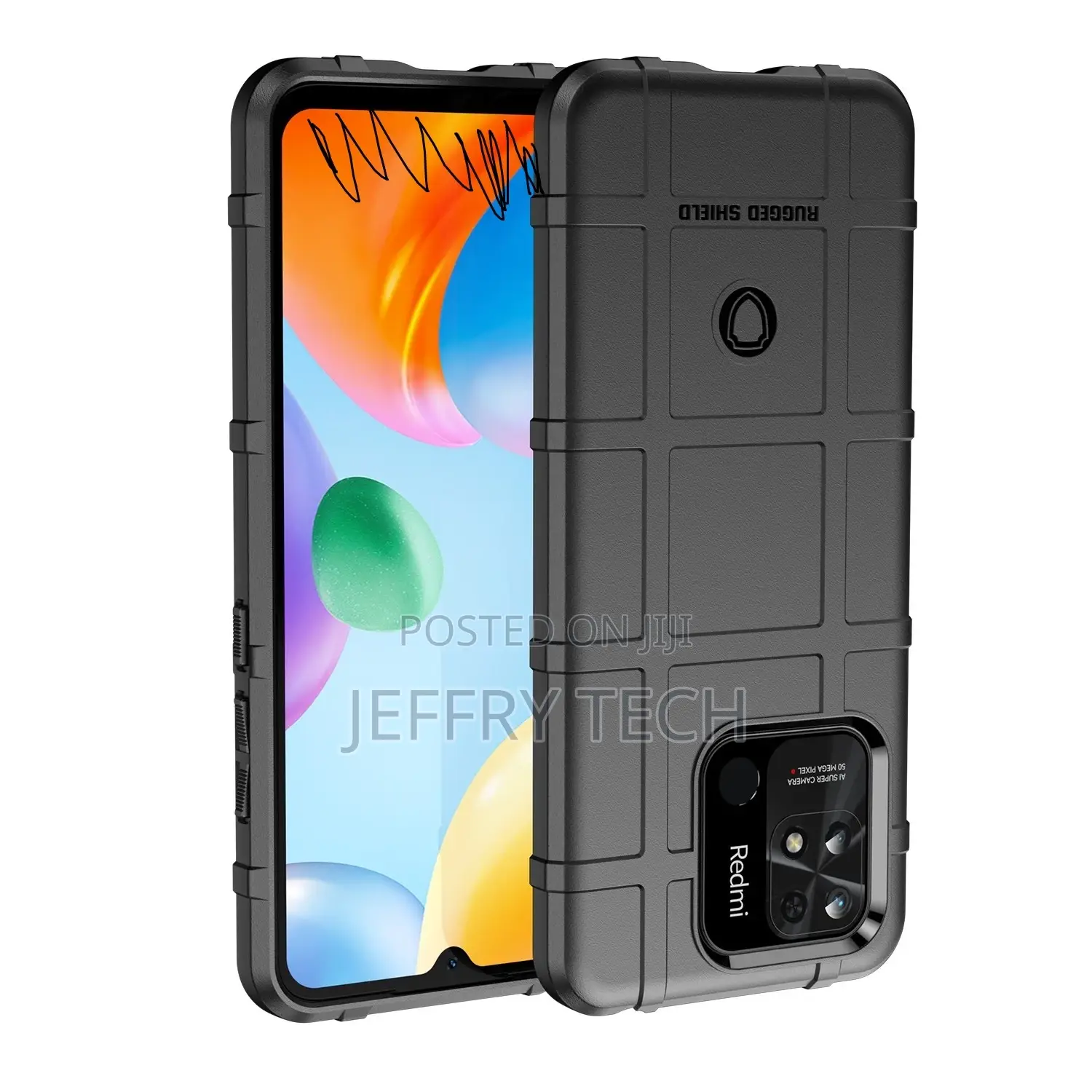 Xiaomi Redmi 10C Full Coverage Shockproof Tpu Case (Black)