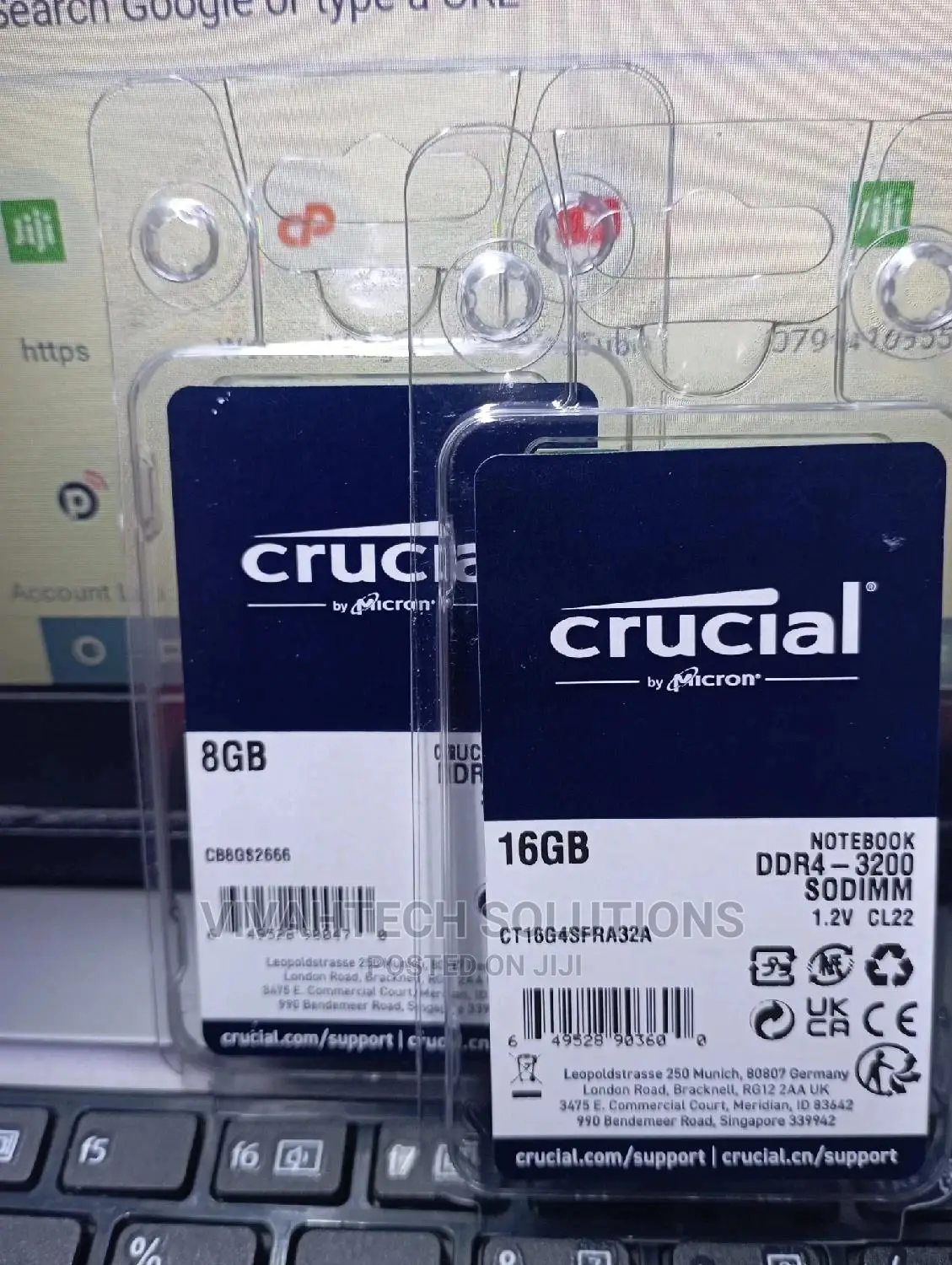 Crucial Laptop RAM DDR4 8GB 3200