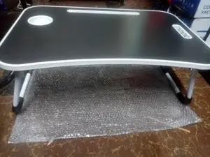 Foldable Laptop Stand With Cup Holder and Pen Drawer