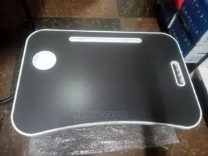 Foldable Laptop Stand With Cup Holder and Pen Drawer