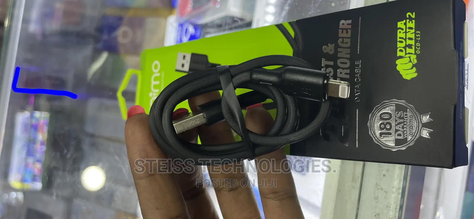 Black Oraimo iPhone Cable