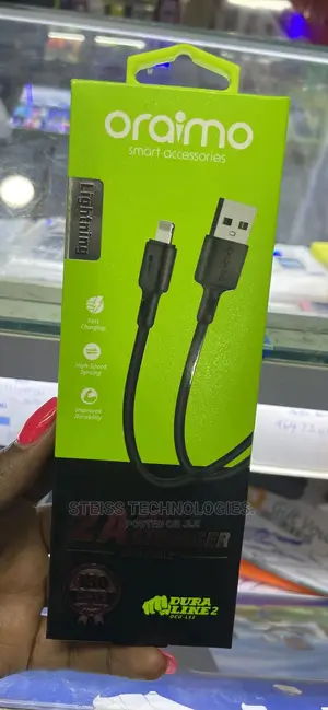 Black Oraimo iPhone Cable