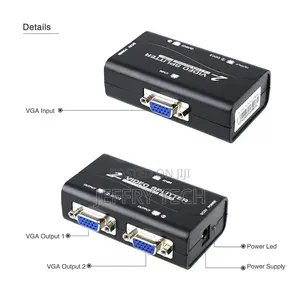 1 PC to 2 Monitor 1 to 2 Split Screen VGA Splitter Video Spl