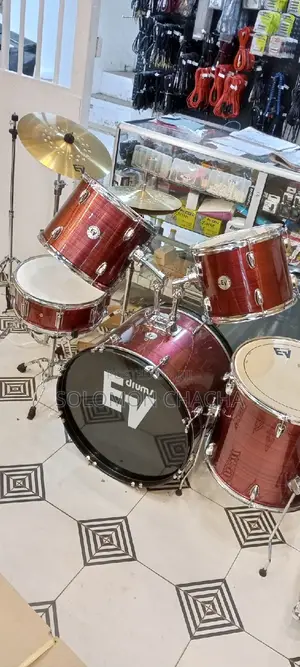 EV 5-Piece Complete Drum Set With Cymbals