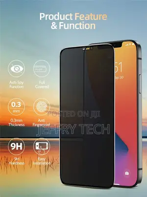 Privacy Tempered Glass for iPhone 13 12 11 Pro XS Max XR Ant